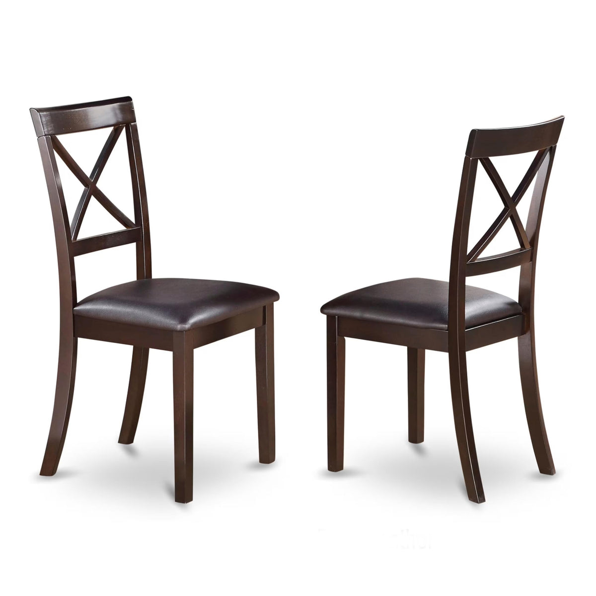 East West Furniture HEBO7-CAP-LC Henley 7 Piece Kitchen Set Consist of a Rectangle Table with Pedestal and 6 Faux Leather Dining Room Chairs, 42x72 Inch