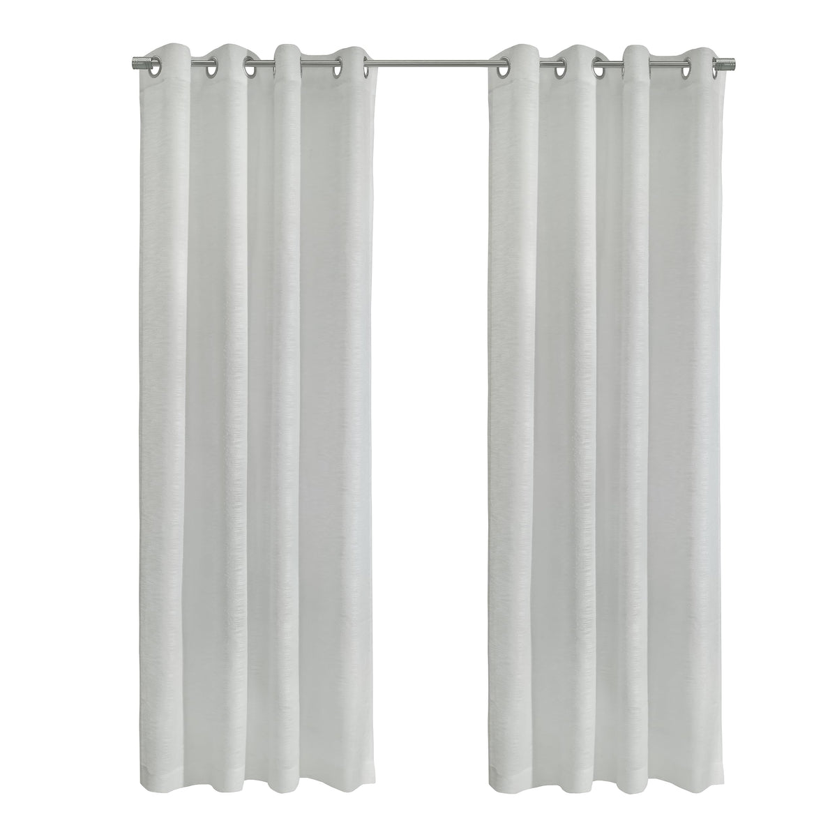 Richmark International Boucle Sheer Grommet Curtain Panel 52 X 108 In White