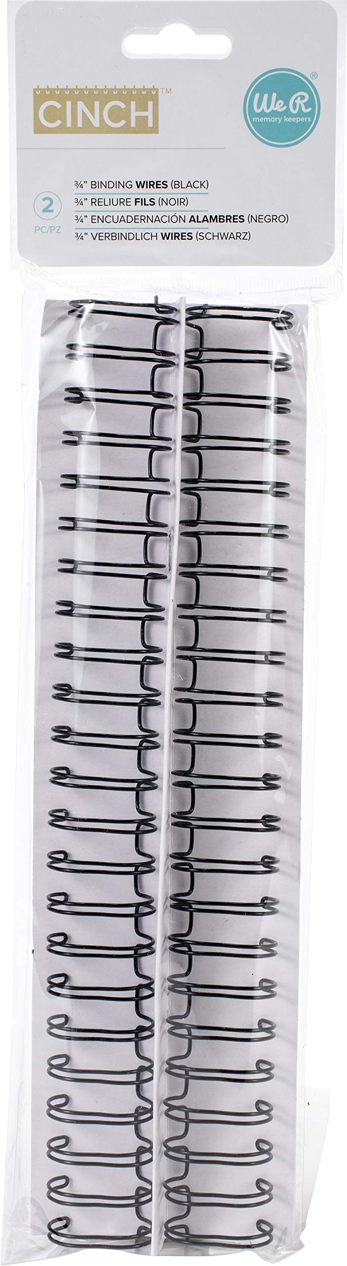 We R Memory Keepers Cinch Book Binding Wire (0.75-Inch, Black (2 Pack))