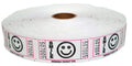 Indiana Ticket Co. 2,000 White Smile Single Roll Tickets, Premium Quality Tickets, Tickets For Events, Carnivals, Door Prizes, D