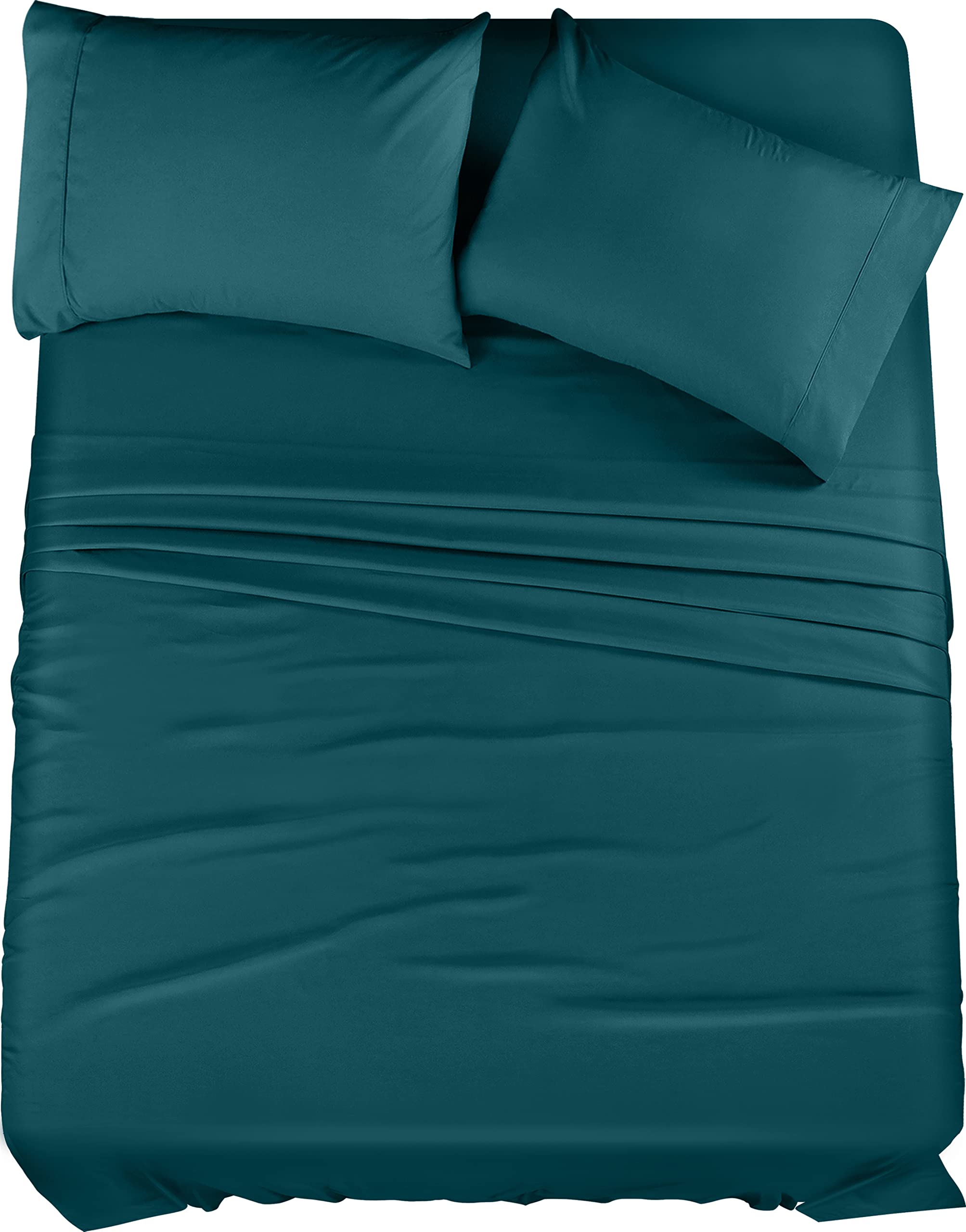 Utopia Bedding King Bed Sheets Set - 4 Piece Bedding - Brushed Microfiber - Shrinkage And Fade Resistant - Easy Care (King, Teal