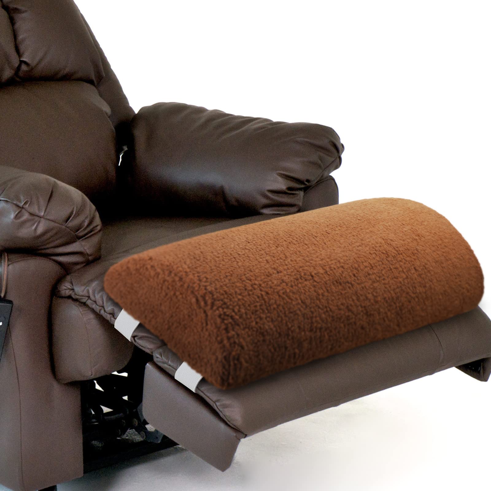 Wesiti Recliner Foot Pillow Cushion Sherpa Memory Foam Bolster Pillow For Sleeping Rest Multipurpose Half Roll Leg Pillow Suitab