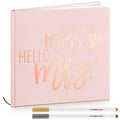 Fullhawl Bridal Shower Guest Book Bachelorette Party Scrapbook Letters to the Bride Scrapbook with 2 Pens 8.7 Wedding Guestbook 