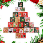 Diy Christmas 24 Days Countdown Advent Calendar 2023, 24Pcs Christmas Cardboard Treasure Boxes Make & Fill Your Own Advent Calen