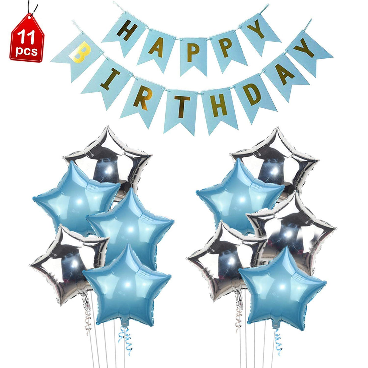 Jindal Party Products 11Pcs Happy Birthday Decoration Items for Kids,Boys,Girls,Wife,Husband,Adults, Party Supplies (1 Happy Bir