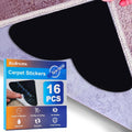 Kadrama Rug Corners Gripper, (16 Pack) Carpet Tape for Hardwood Floor, Non Slip Grippers Pads to Hold Rugs Down, Prevent Sliding