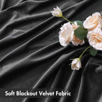 Miulee Black Velvet Curtains Thermal Insulated Blackout Curtain Drapes For Bedroom Living Room Darkening 108 Inches Long Curtains Panels Rod Pocket Set Of 2