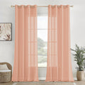 Homemonde Cotton Solid Sheer Curtains 10 Feet Long Pack Of 4  Light Filtering Transparent Long Door Curtain With Top Eyelets  