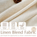 Jinchan Linen Textured Tier Curtains 24 Inch For Kitchen Windows Country Farmhouse Cafe Small Curtains Rustic Light Filtering Half Curtains For Living Room Laundry Bathroom Rod Pocket 2 Panels Crude