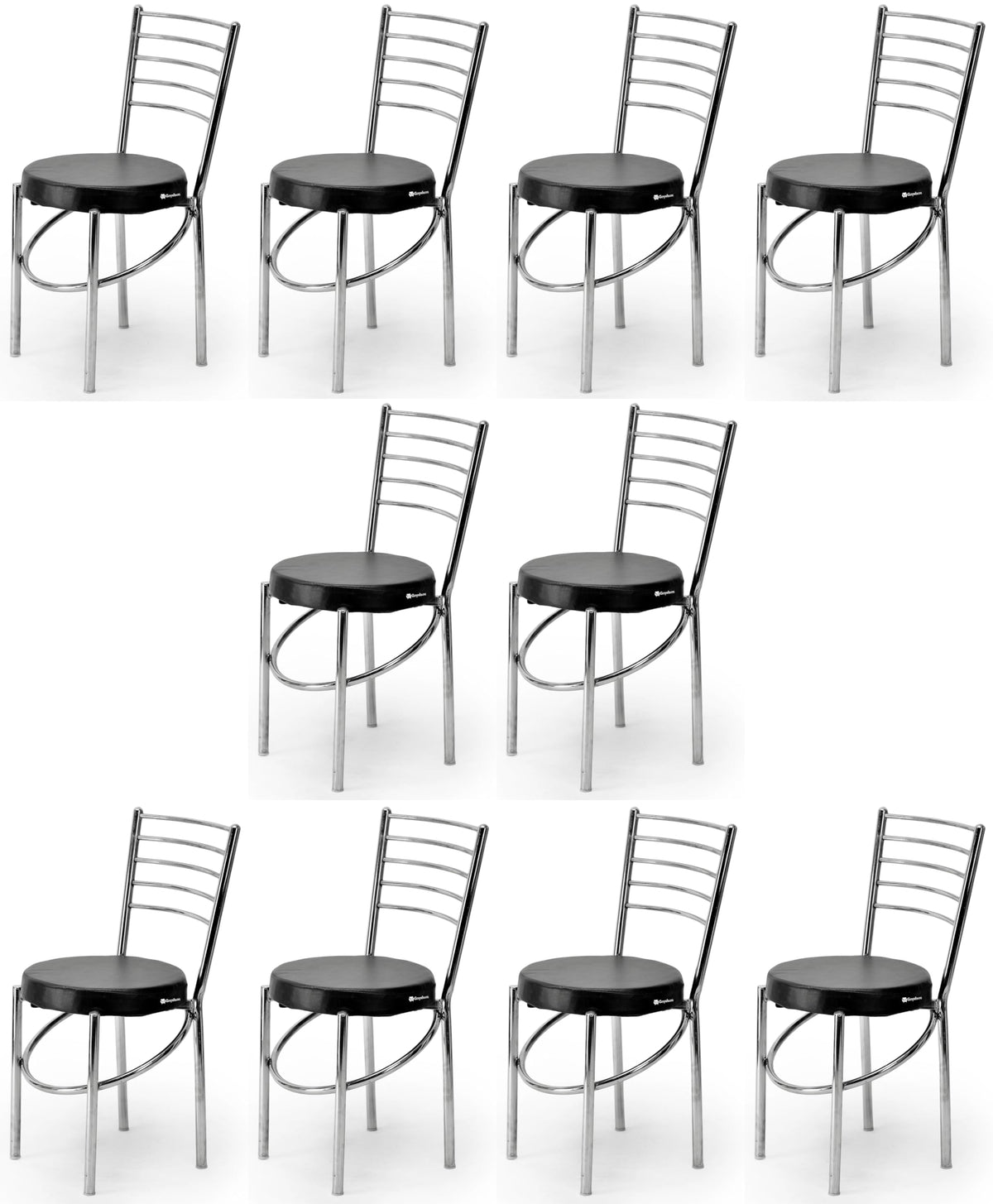 Kithania Stainless Steel Comfortable Dining, Study, Hotel, Bar, Cafe, Restaurant, Lawn And Visitor Chair With Highdensity Cushi