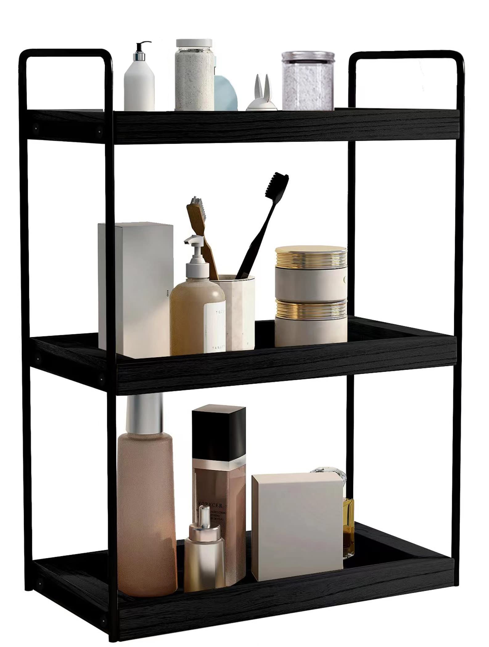 Dorhors 3 Tier Bathroom Counter Organizer,Countertop Bathroom Organizer and Storage Shelf,Bathroom Counter Tray and Vanity Organ