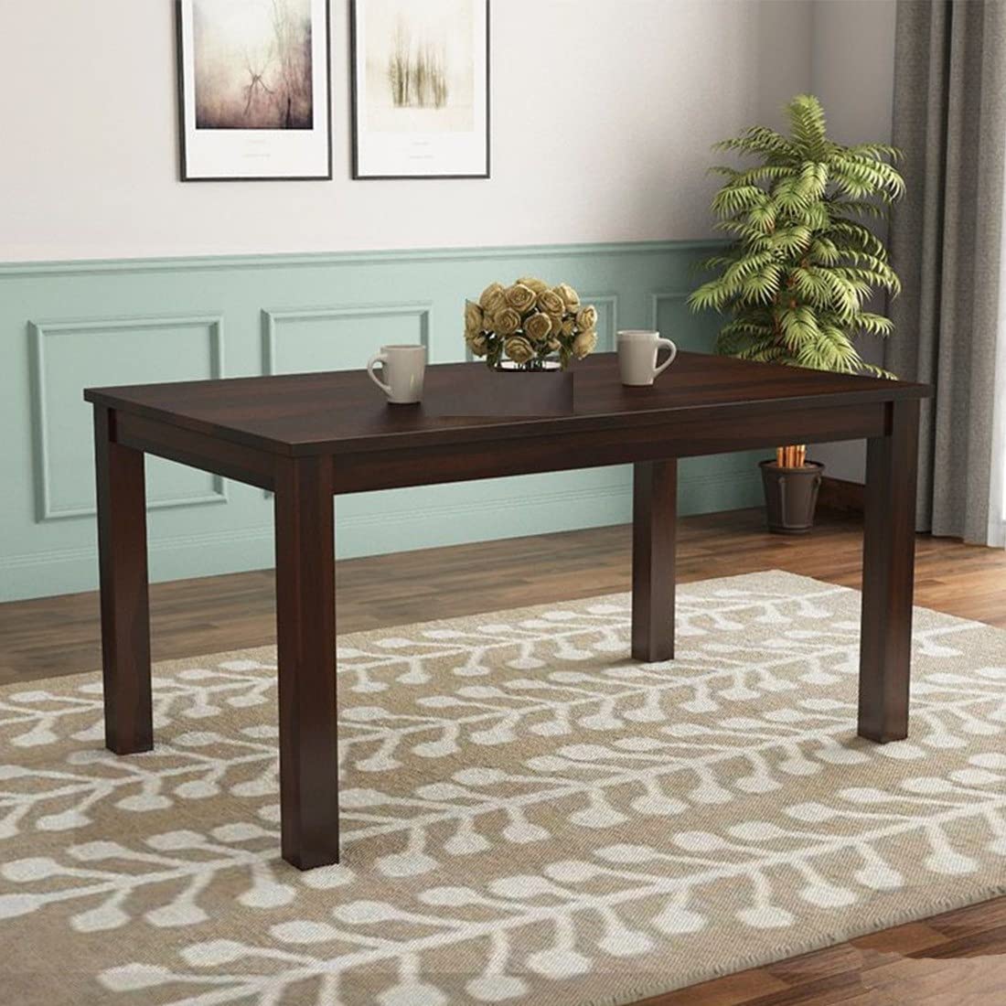 Ankita Handicraft Sheesham Wood 6 Seater Dining Table Only For Dining Room | Wooden Dining Table Only For Home & Kitchen | Solid