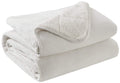 Degrees Of Comfort Weighted Blanket Full Size 20 Lbs For Adults, Soft Cozy Fleece Sherpa Heavy Blankets 20Lbs, Ivory, 60X80 Inch