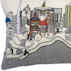 HomeRoots Cream 24' White Tulsa Daylight Skyline Lumbar Decorative Pillow