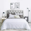 Susybao White Duvet Cover Queen 100% Cotton Classic White Duvet Cover 3 Pieces Set 1 Hotel Collection Duvet Cover With Zipper Ti