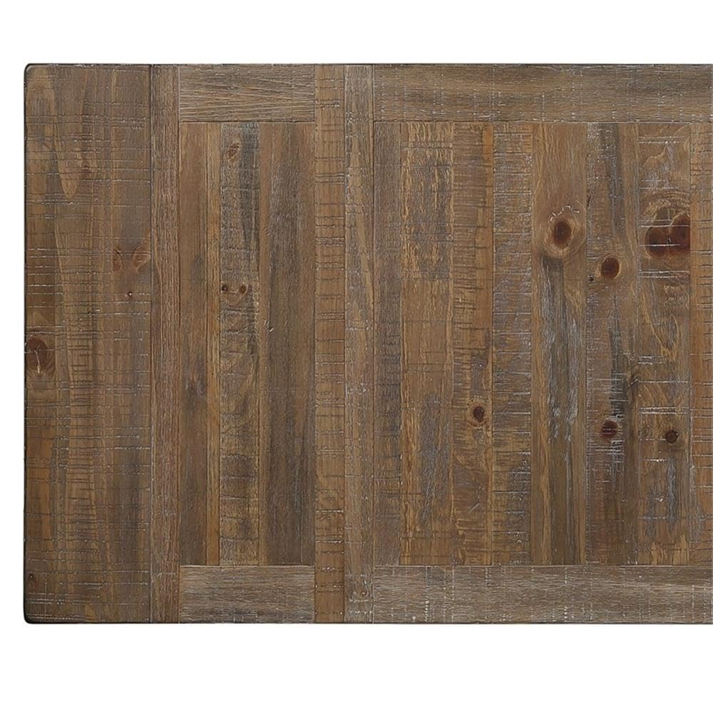 Steve Silver Furniture Riverdale Counter Height 5pc Set, 72"-96" Rectangular Table w/Two 12" Leaves, 4 Wooden Counter Side Chairs, Dining Room, Kitchen, 72" L x 36" W x 36" H, Brown