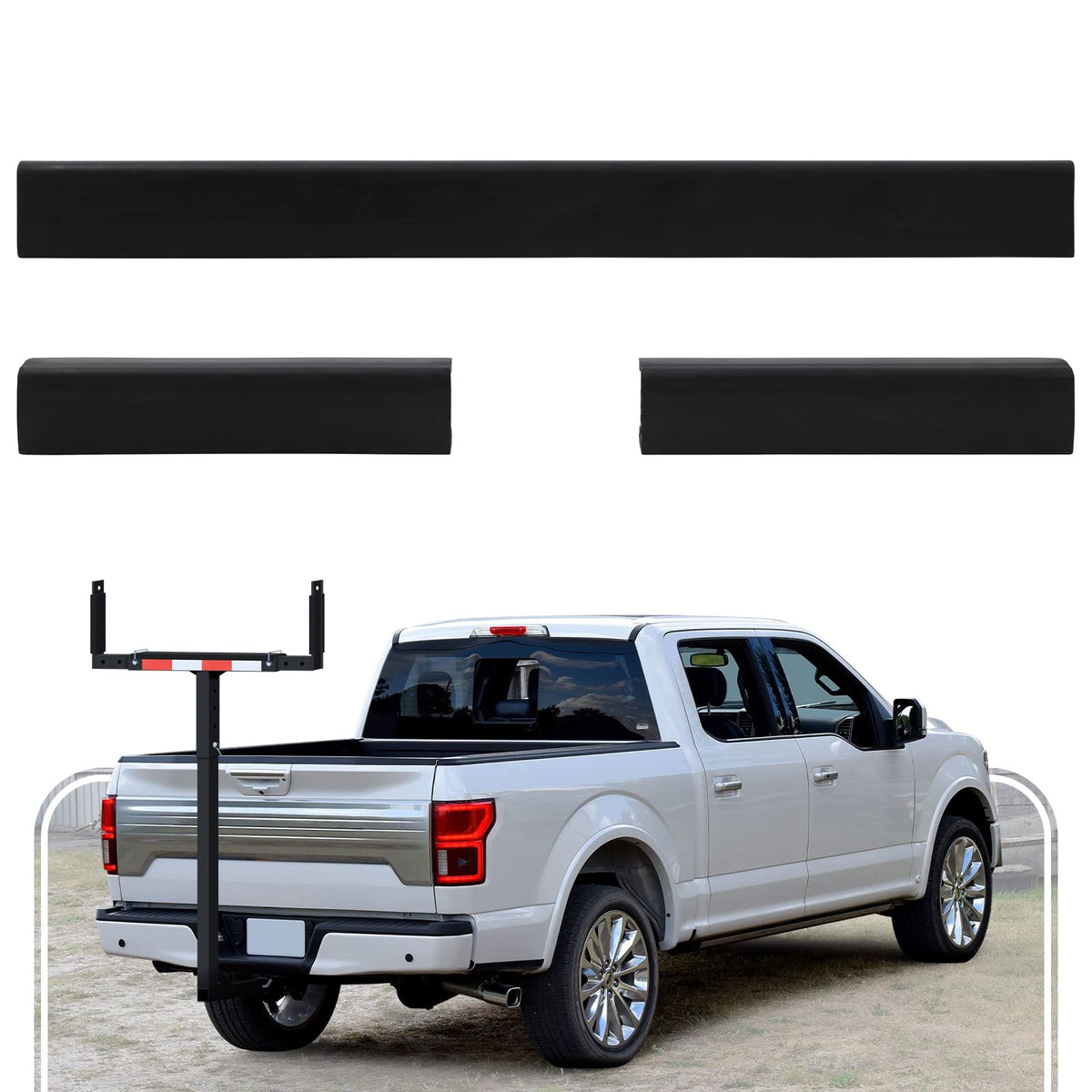 Pensun Rubber Pads Strips 9.7 ' L X 2.4 ' W & 27.4 ' L X 2.4 ' W, Fit For Truck Bed Extender, Diy Gasket, Seals, Anti-Slip A