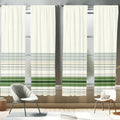 Ambesonne Boho Window Curtains Pack of 2, Abstract Bohemian Aura Designed Modern Minimalist Stripes on Creamy Backdrop, Lightwei