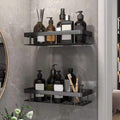 Ladila 2 Pcs Aluminum Wall Mounted Bathroom Organiser, Floating Shelf For Wall For Bathroom Cabinet Multifunctional Large Capaci