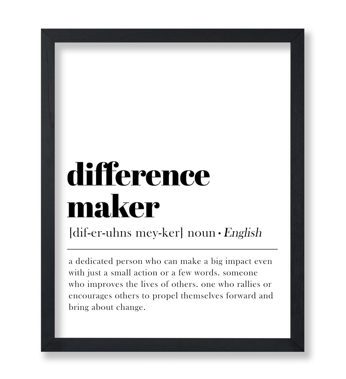 Poster Master Typography Poster - Dictionary Print - Definition of Difference Maker, Book Page - Gift for Teacher, Mentor, Frien