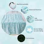 Lifeyj Glow In The Dark Stars Heart Blanket Gifts For Girls Boys, Soft Blanket 3 4 5 6 7 8 9 10 Year Old Girl Gifts Ideas,Toddle