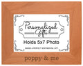 Personalized Gifts Grandpa Gift Poppy and Me Grandchild Natural Wood Engraved 5x7 Landscape Picture Frame Wood
