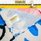 Franco Peanuts Snoopy & Woodstock Bath Towel Cotton 58" x 28" Blue