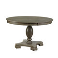 Dining Table W/Single Pedestal Gray Oak