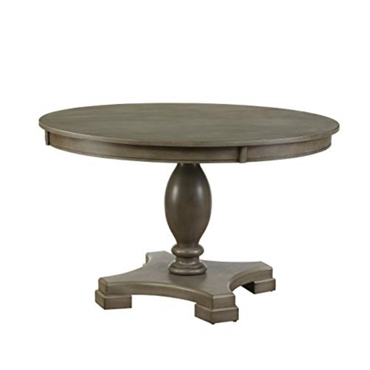 Dining Table W/Single Pedestal Gray Oak