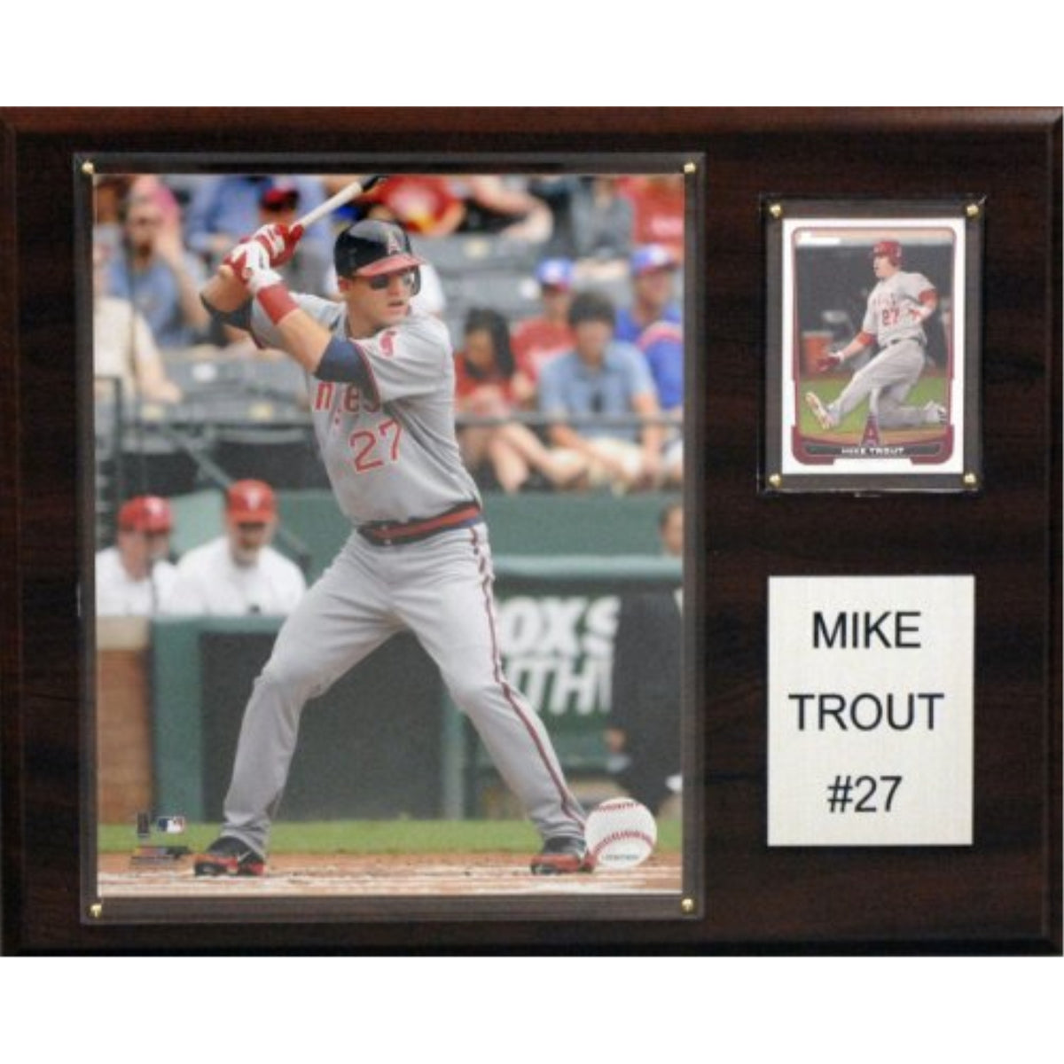 Mlb 12 Inch X15 Inch  Mike Trout Los Angeles Angels Player Plaque