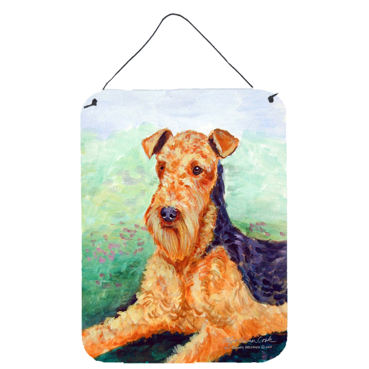 CarolineS Treasures 7239Ds1216 Airedale Aluminium Metal Wall Or Door Hanging Prints, 16 Inch  Inch  X 12 Inch  Inch , Multicolor