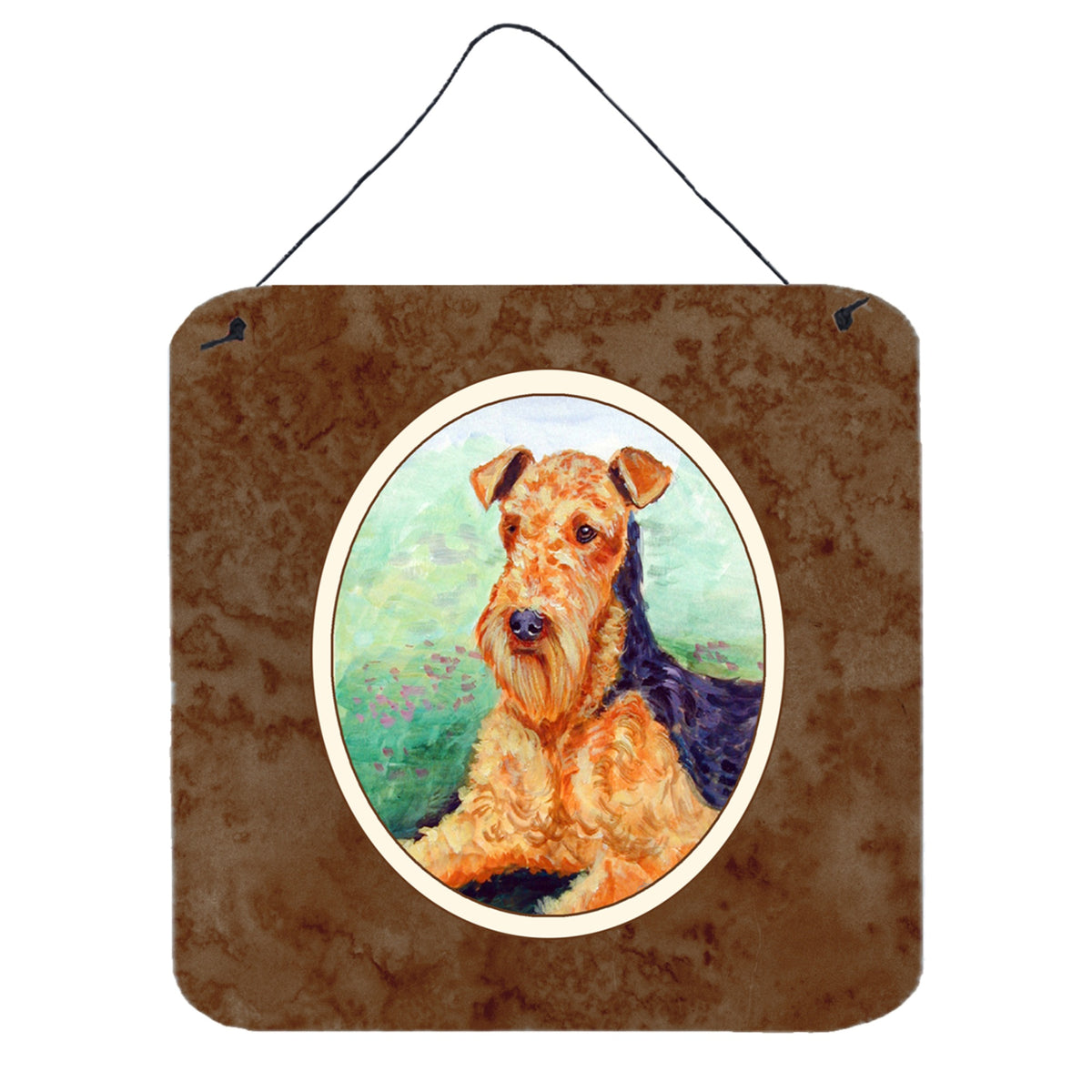CarolineS Treasures Airedale Terrier Wall Or Door Hanging Prints 7239Ds66, 6Hx6W, Multicolor