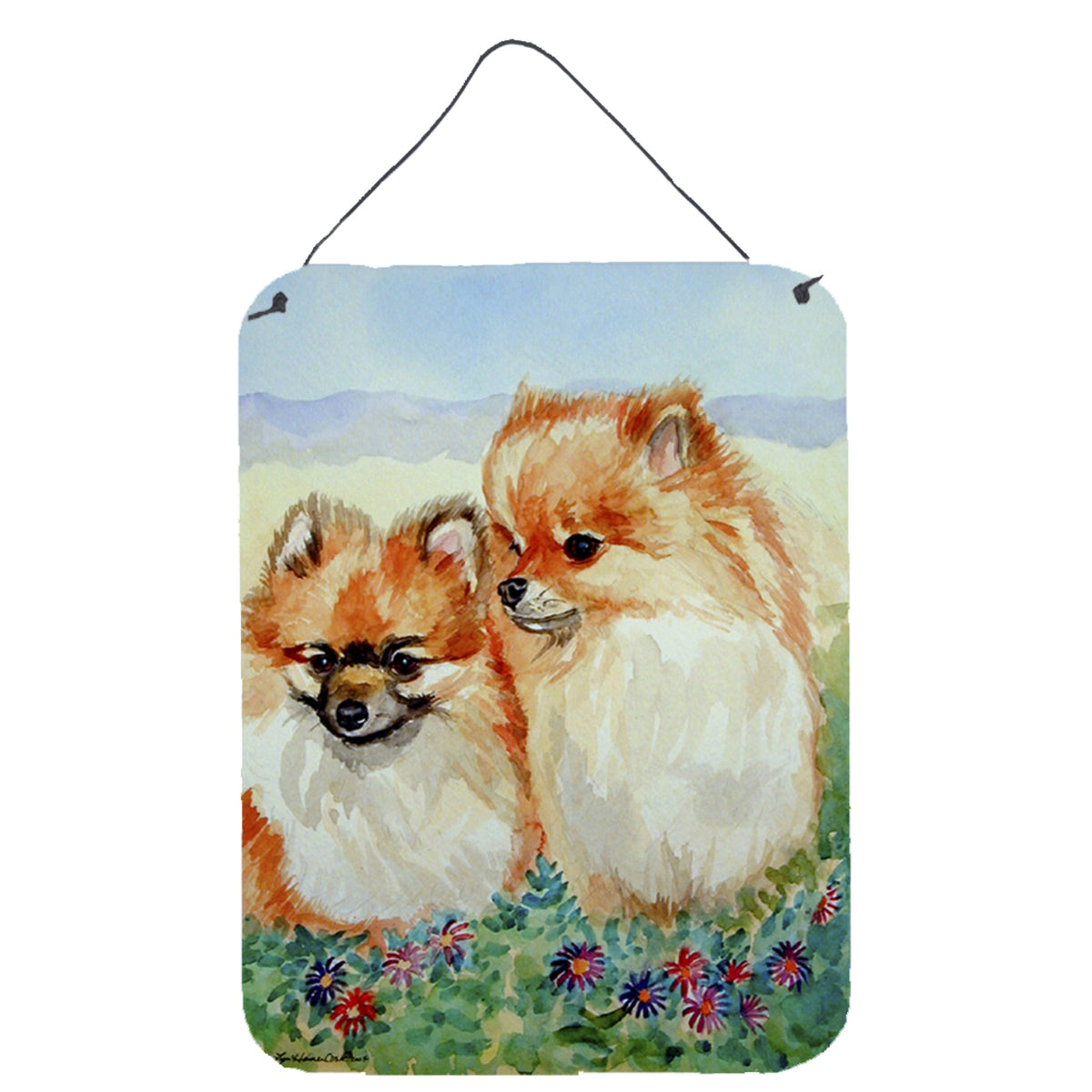 CarolineS Treasures 7262Ds1216 Pomeranian Aluminium Metal Wall Or Door Hanging Prints, 16 Inch  Inch  X 12 Inch  Inch , Multicolor