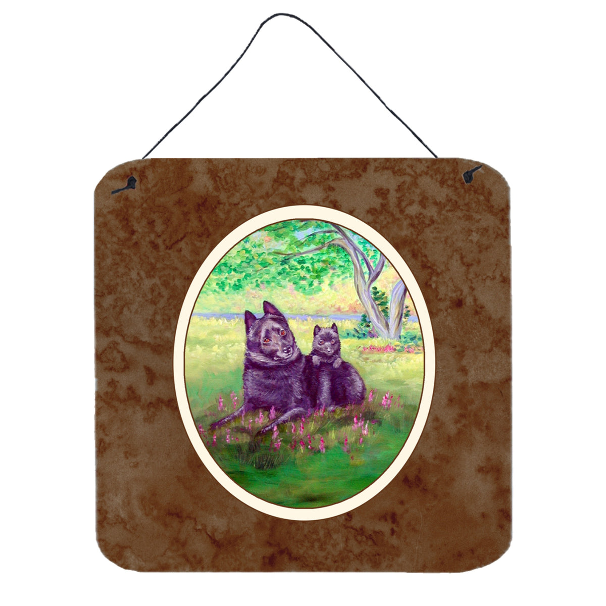 CarolineS Treasures Schipperke And Puppy Wall Or Door Hanging Prints 7263Ds66, 6Hx6W, Multicolor