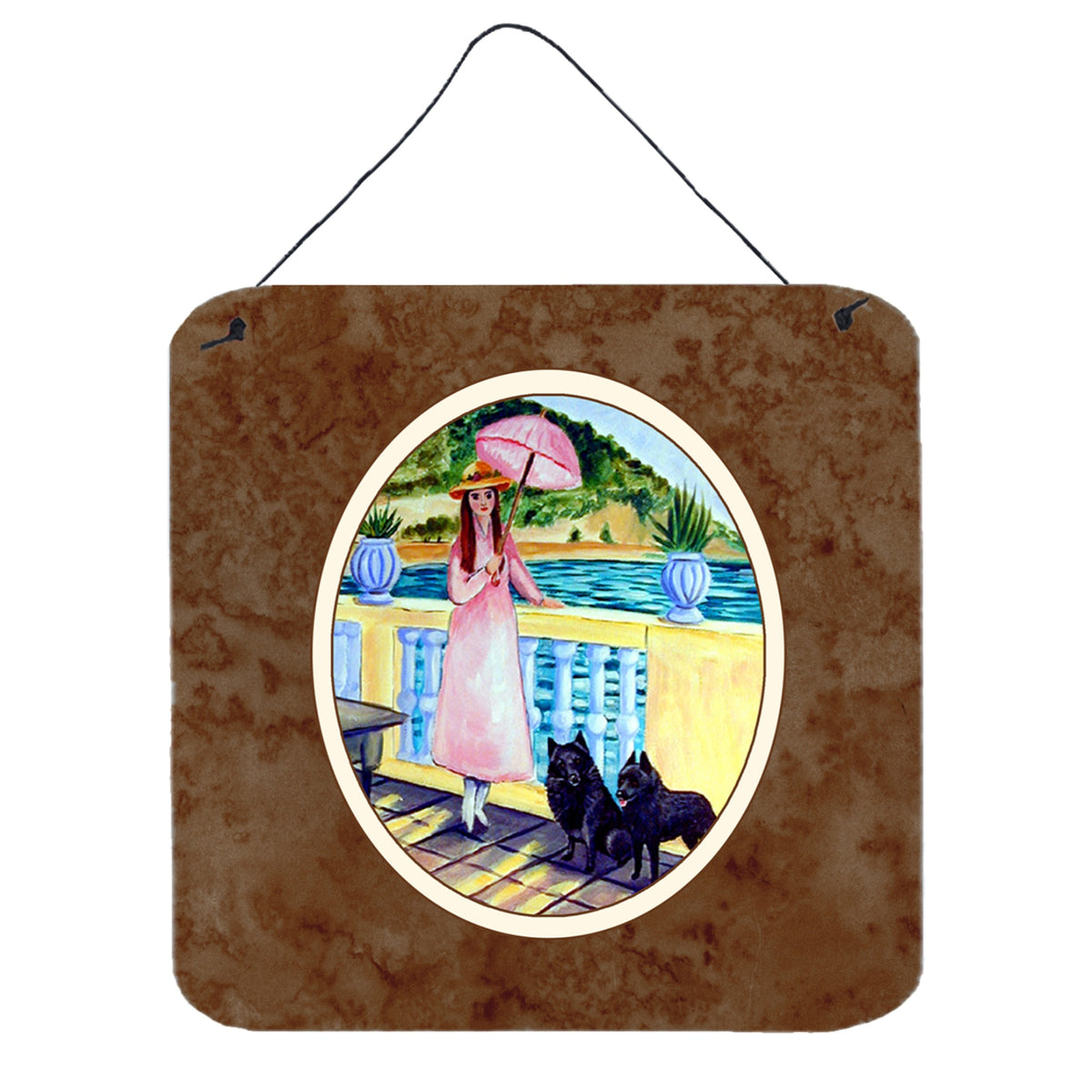 CarolineS Treasures Lady With Her Schipperke Wall Or Door Hanging Prints 7267Ds66, 6Hx6W, Multicolor