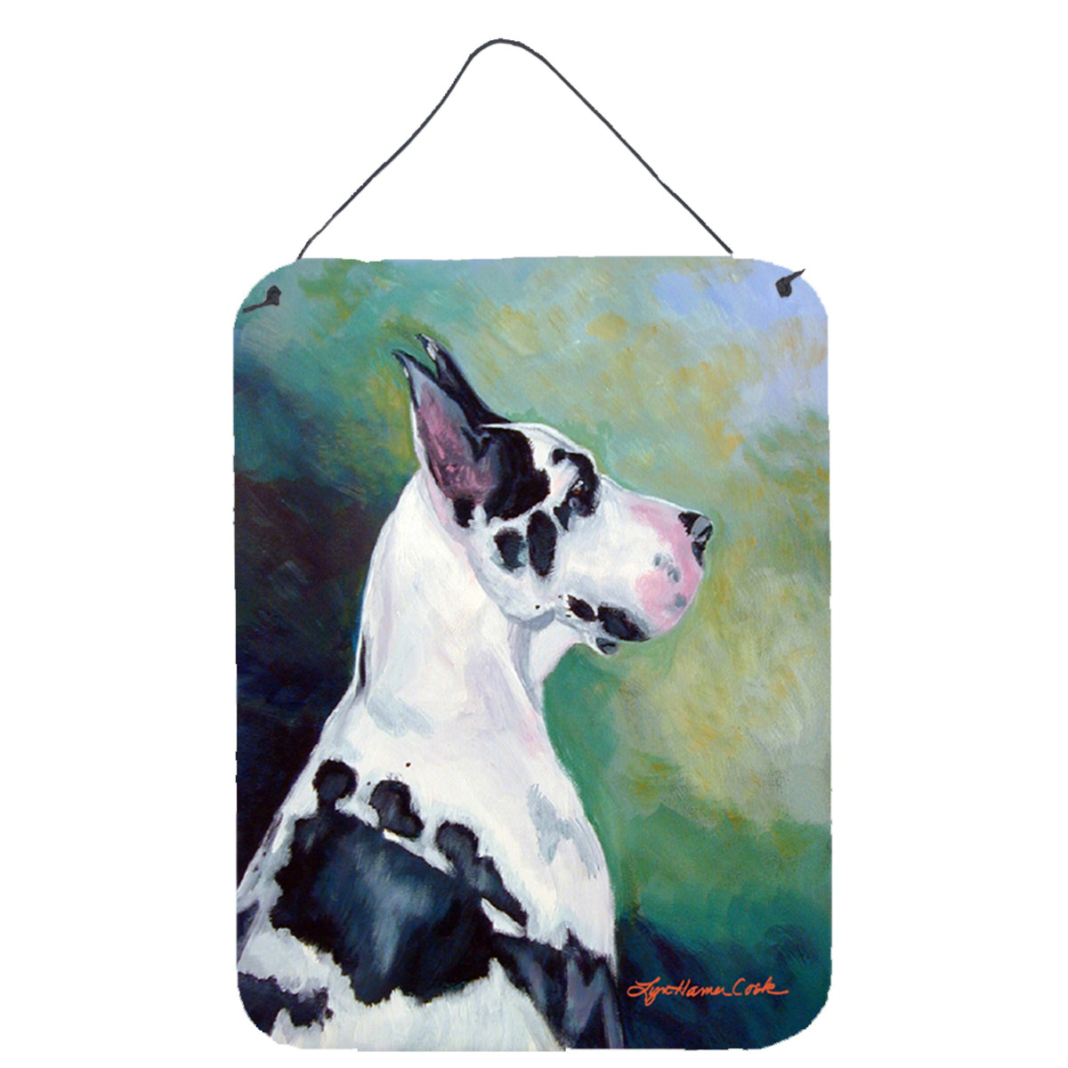 CarolineS Treasures 7278Ds1216 Great Dane Aluminium Metal Wall Or Door Hanging Prints, 16 Inch  Inch  X 12 Inch  Inch , Multicolor