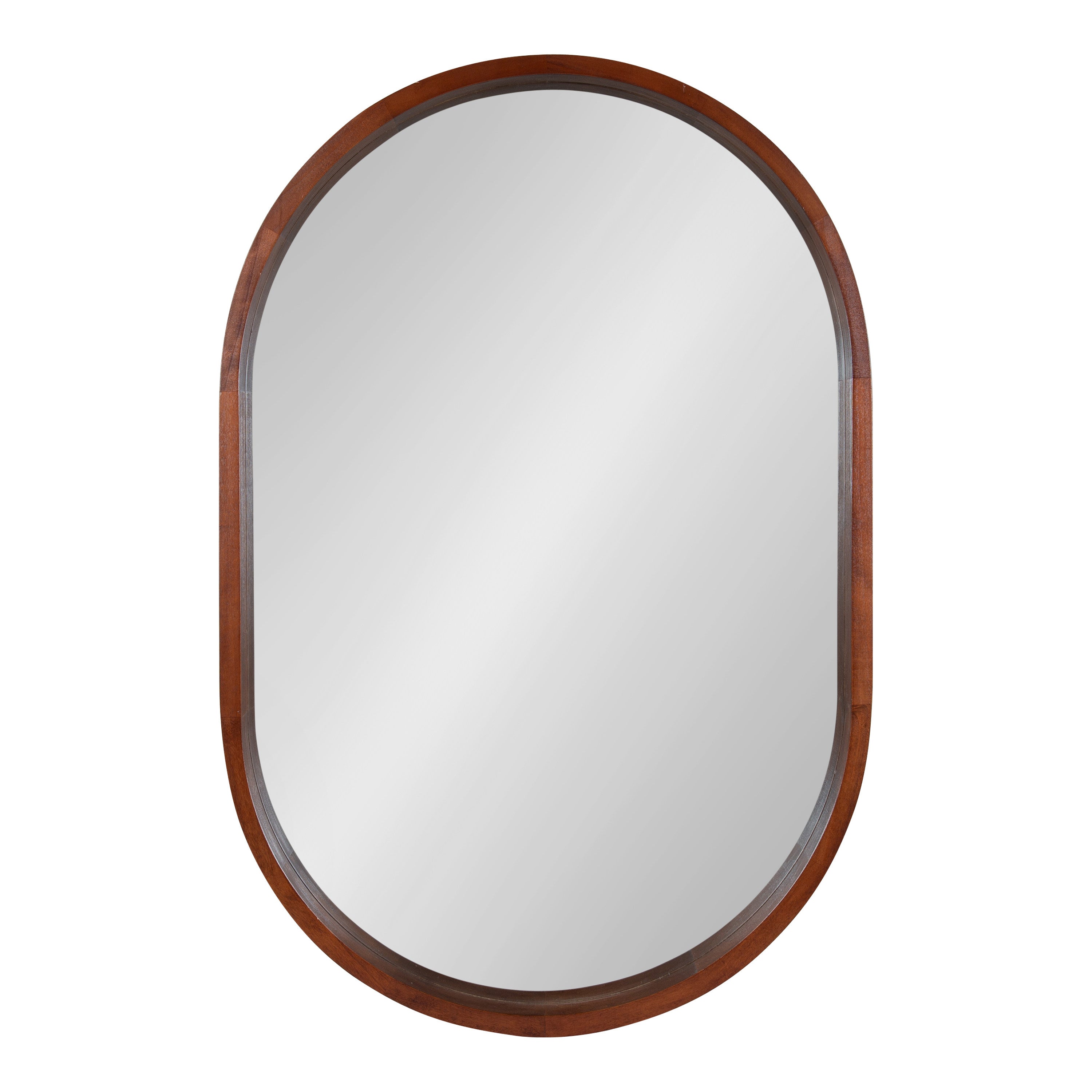 Hutton Wood Framed Capsule Mirror