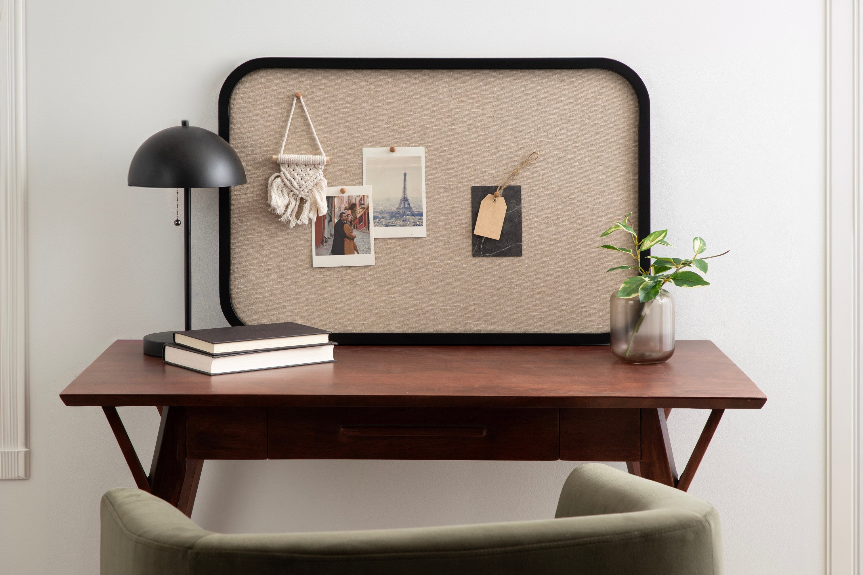 Hutton Wood Framed Fabric Pinboard