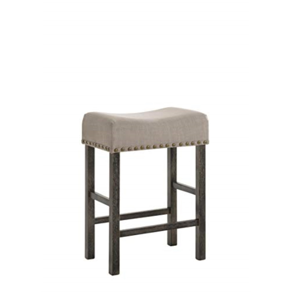Ergode Counter Height Stool (Set2) Tan Linen & Weathered Gray