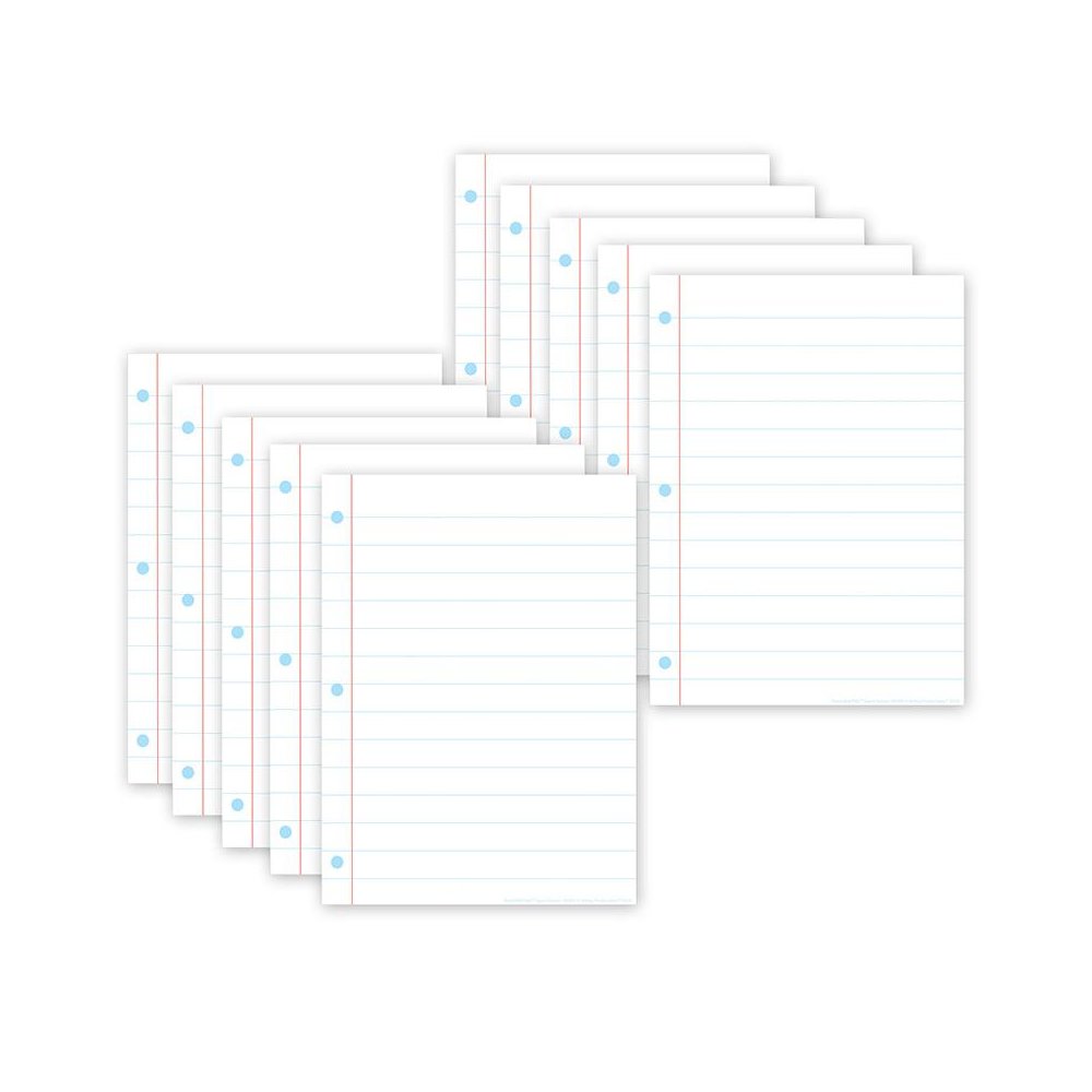 Smart Poly PosterMat Pals Space Savers, White Notebook Paper, Pack of 10