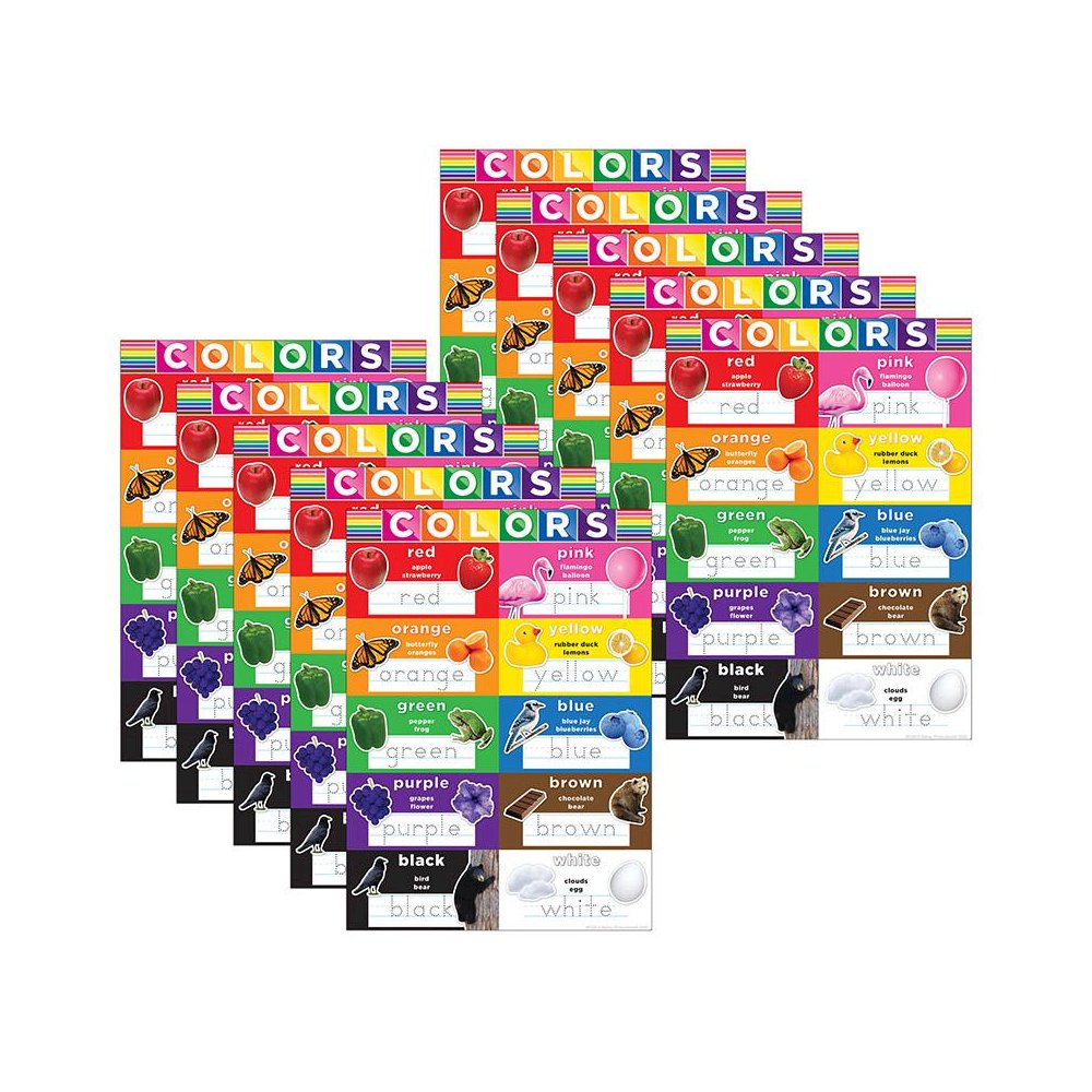 Smart Poly PosterMat Pals Space Savers, 13 x 9-1/2, Colors, Pack of 10