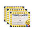 Student of the Month Certificate, 8.5 x 11, 30 Per Pack, 3 Packs