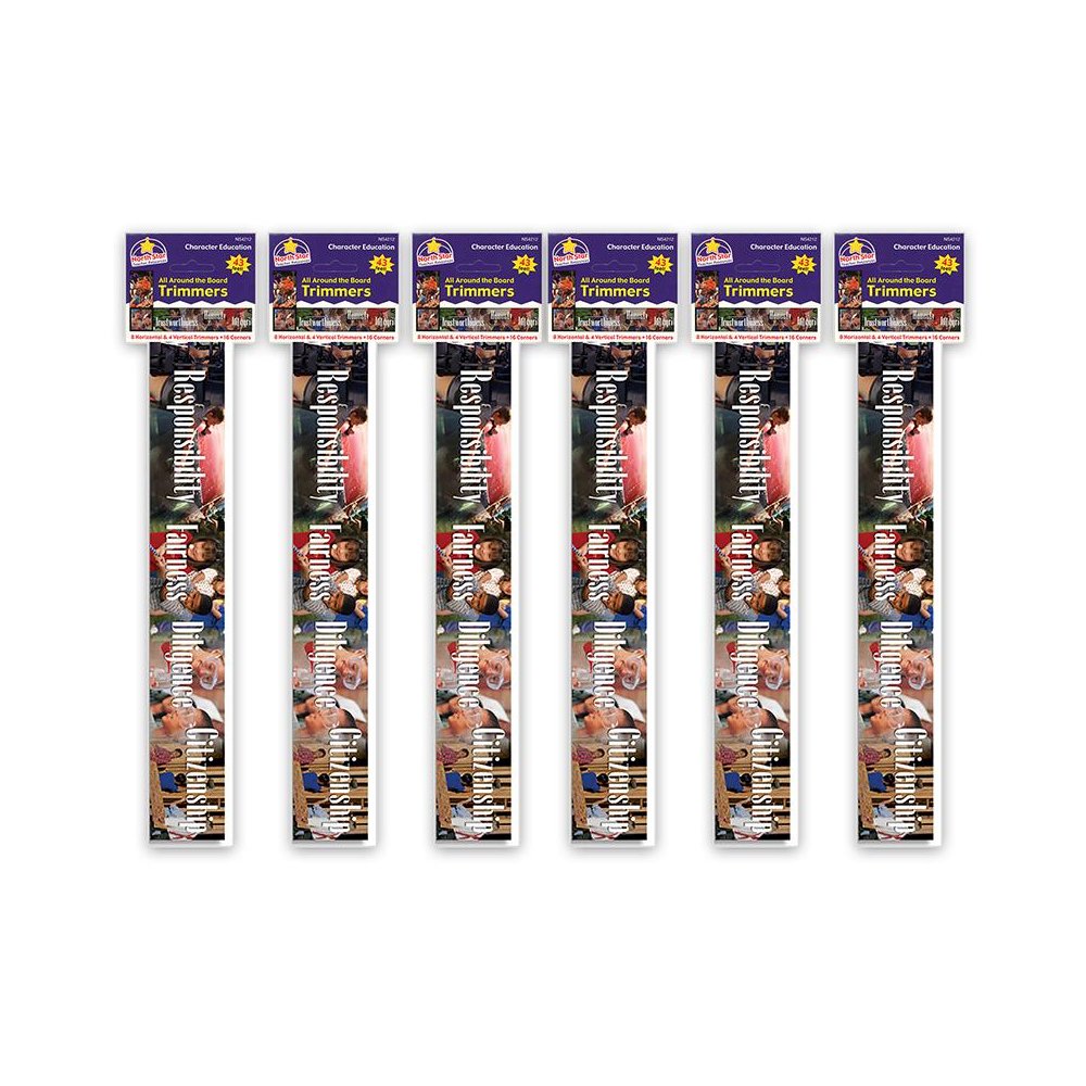 All Around the Board Trimmers, Character Education, 43 Feet Per Pack, 6 Packs