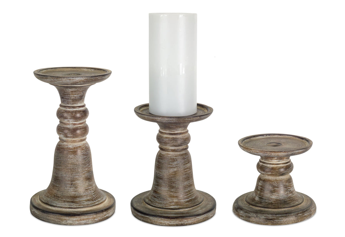 Stone Candle Holder (Set Of 3)