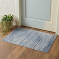 2 X 3 Blue And Ivory Abstract Area Rug