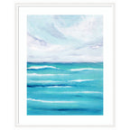 Framed Art Evening Ocean Waves by Nikita Jariwala