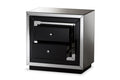 Baxton Studio Cecilia Hollywood Regency Glamour Style Mirrored 2Drawer End Table