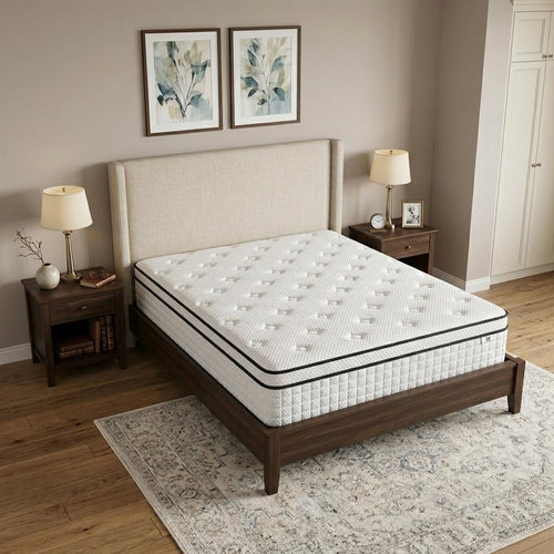 10 Inch Full Double Gel Memory Foam Medium Check Hybrid Mattress