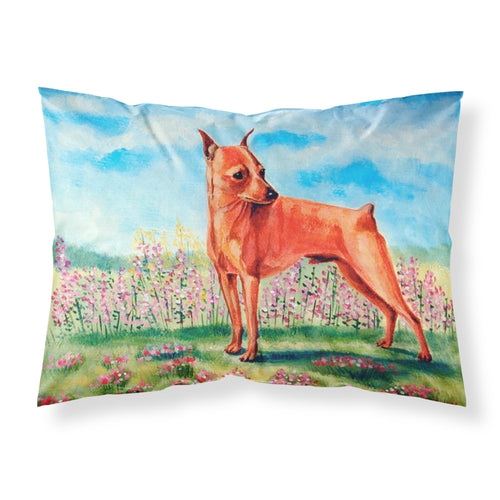 'Caroline'S Treasures 7516Pillowcase Min Pin Moisture Wicking Fabric Standard Pillowcase, Large, Multicolor'