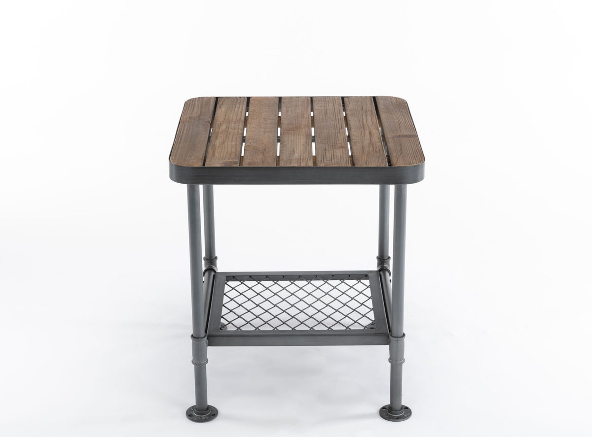 Boraam Newport End Table, Gray & Natural